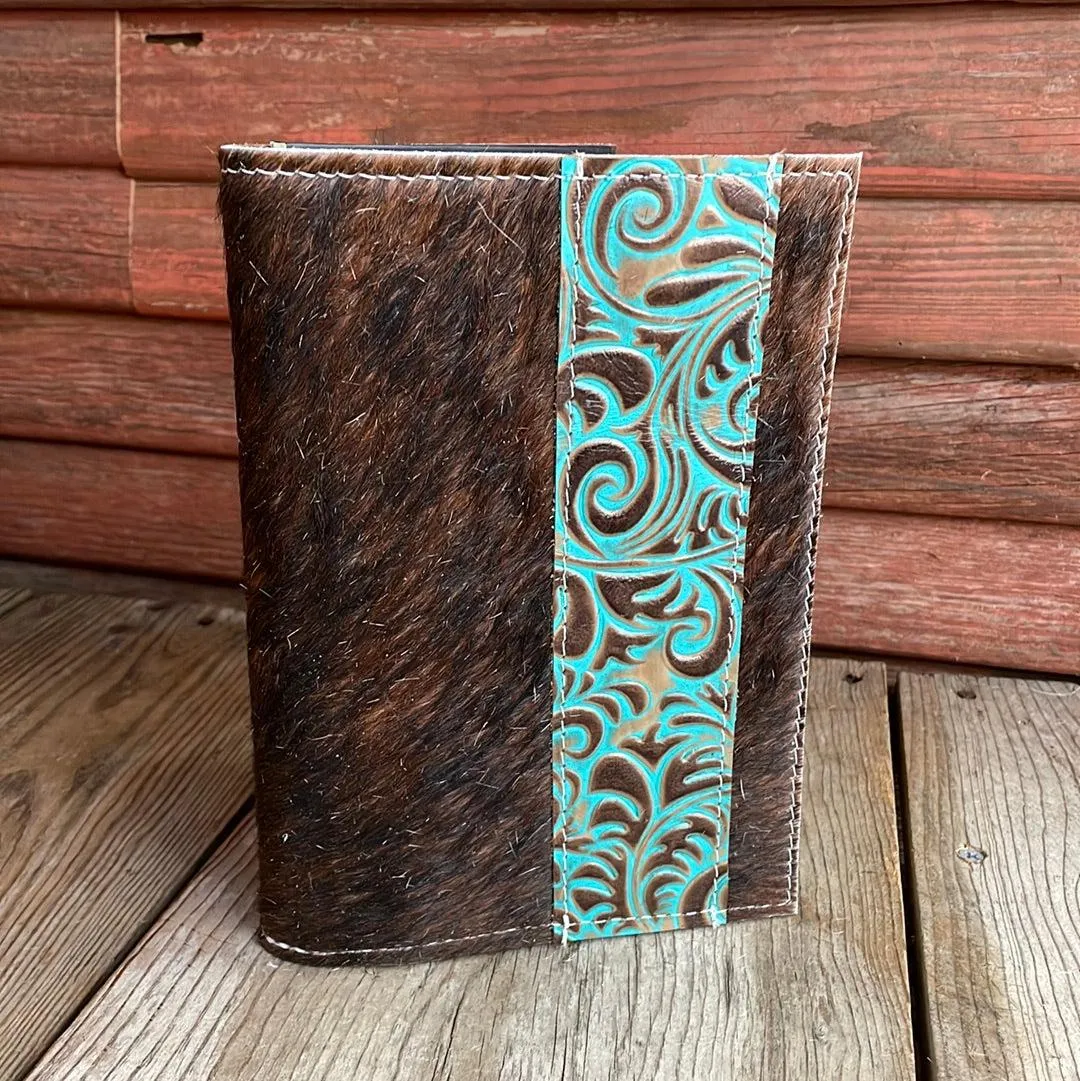 045 Small Notepad Cover - Red Brindle w/ Caracole Tool