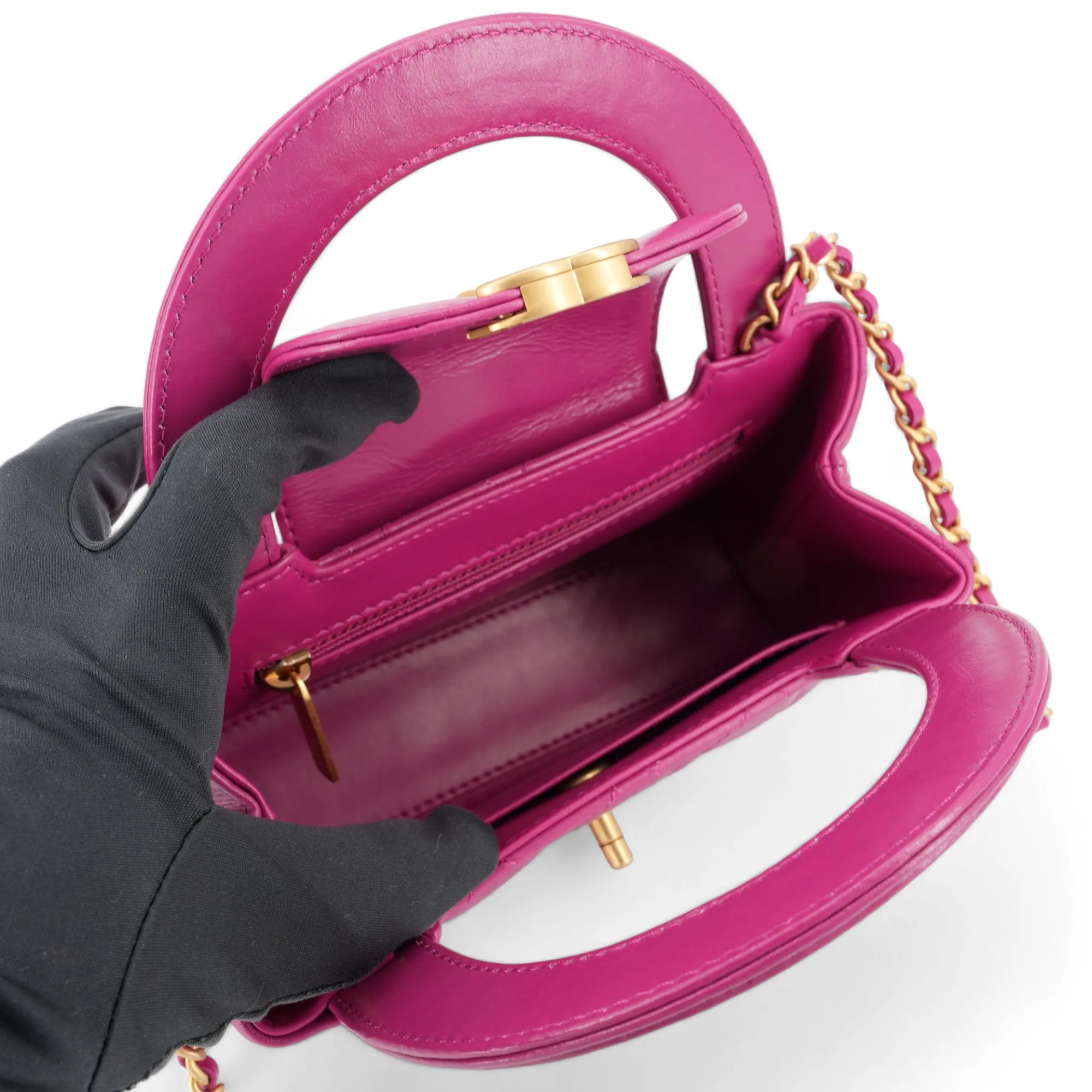 24A Fuchsia Nano Small Kelly Shopper Bag