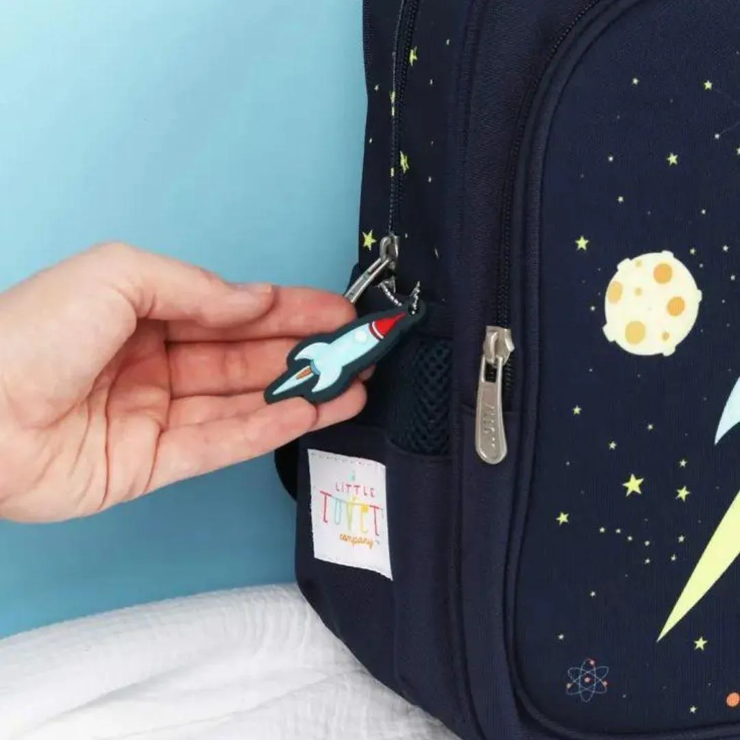 A Little Lovely Company - Backpack with insulated pocket: Space Rocket