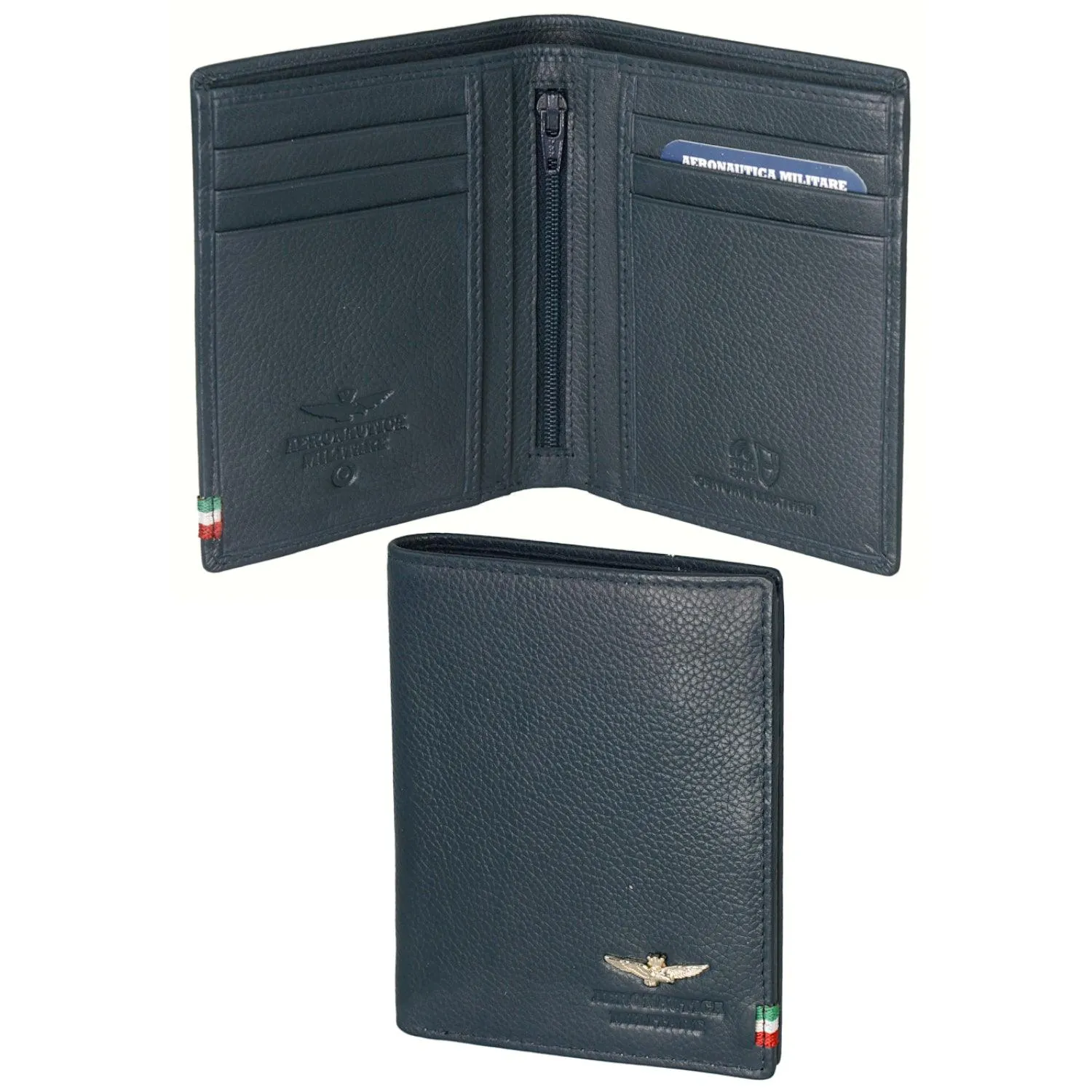 Air Force Military Wallet Vertical Flag Tasconcino Board of leather leather Am105-BL