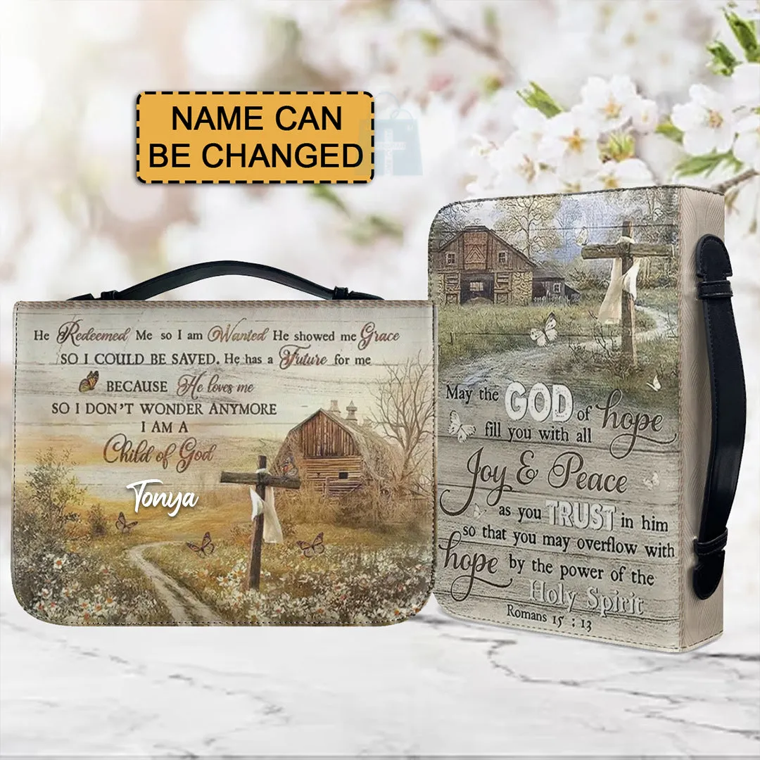 Christianartbag Bible Cover, My The GOD Of Hope Bible Cover, Personalized Bible Cover, Cross Garden Bible Cover, Christian Gifts, CAB21081123.