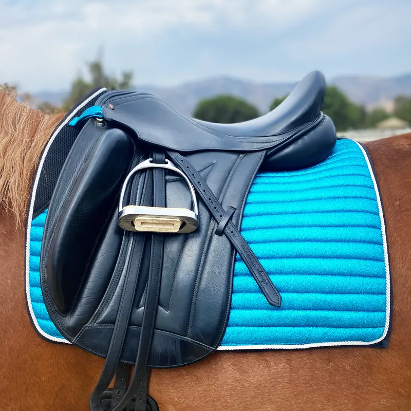 Glitter Mesh  Dressage Saddle Pad Turquoise