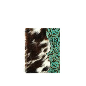 Large Notepad Cover - Tricolor w/ Turquoise Caracole