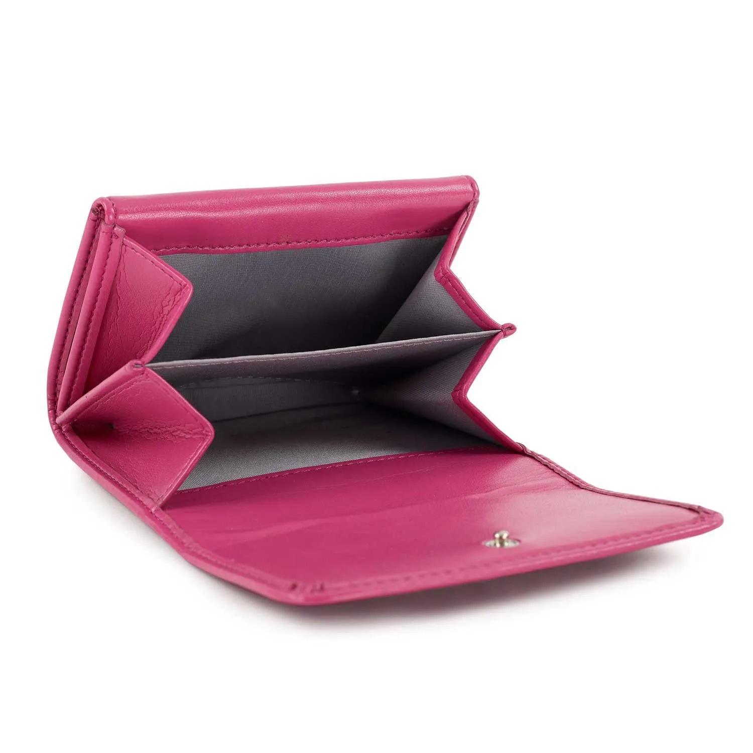 Portman Vegan Corn Leather Purse | Fuchsia Pink