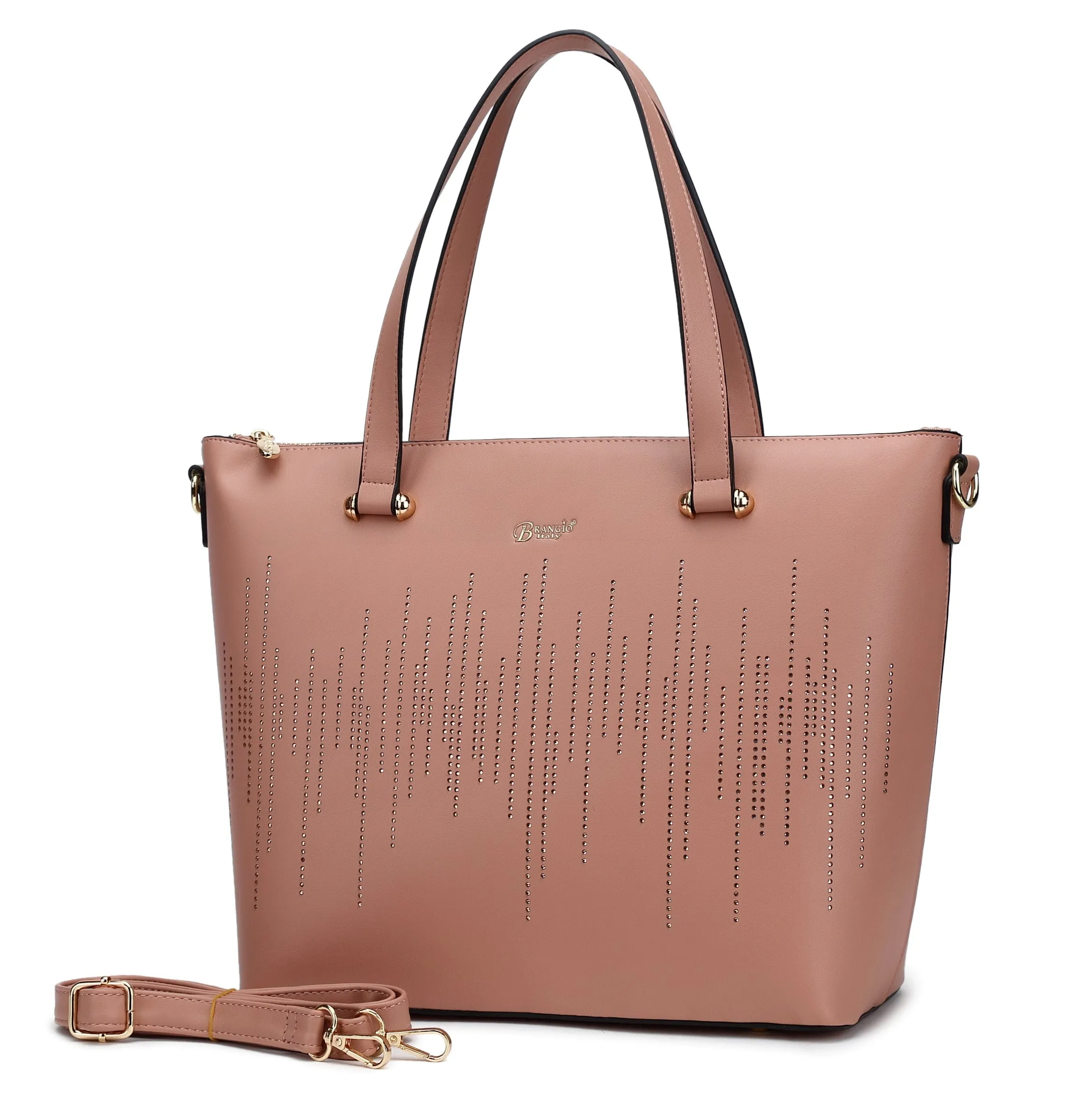 Rainy Night Vegan Leather Tote Bag [JC7163]
