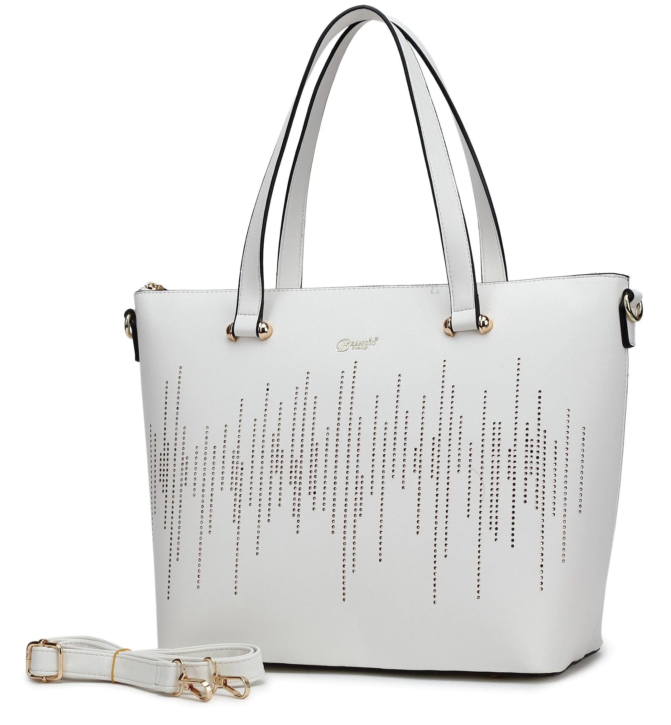 Rainy Night Vegan Leather Tote Bag [JC7163]
