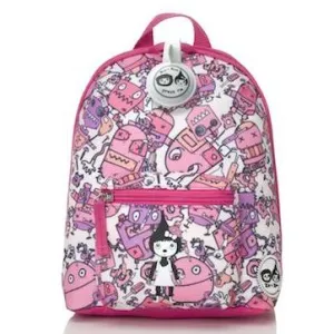 Robot Pink Mini Backpack with Reins